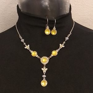 Necklace and matching earrings